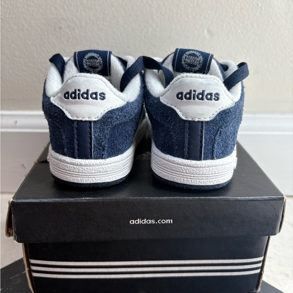 Adidas Kids Dark Blue and White Sneakers - Picture 4 of 5